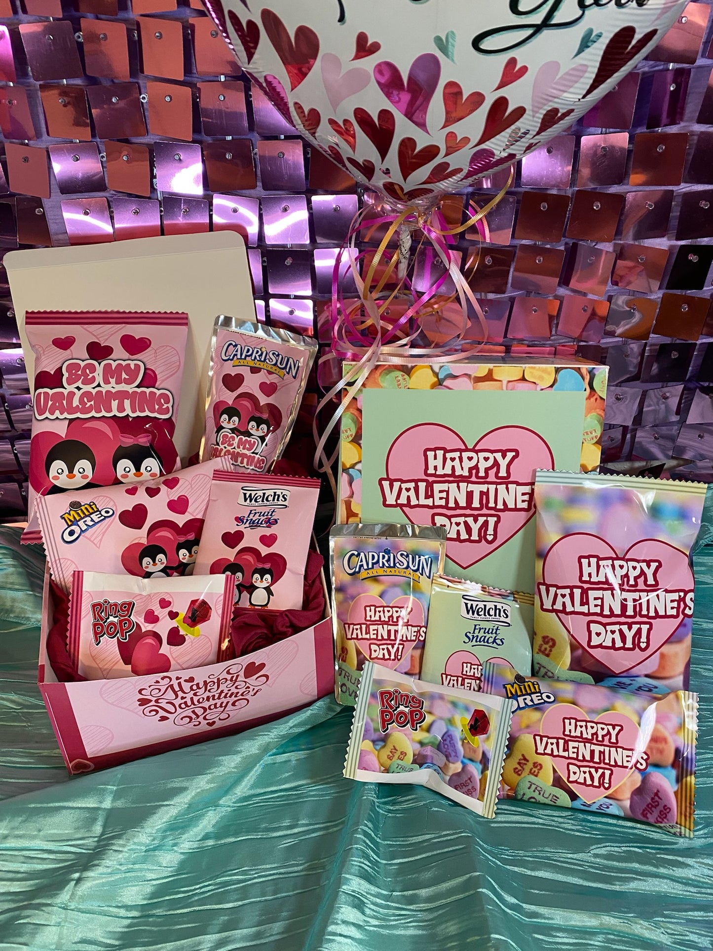 Pink Penguin Valentine Box
