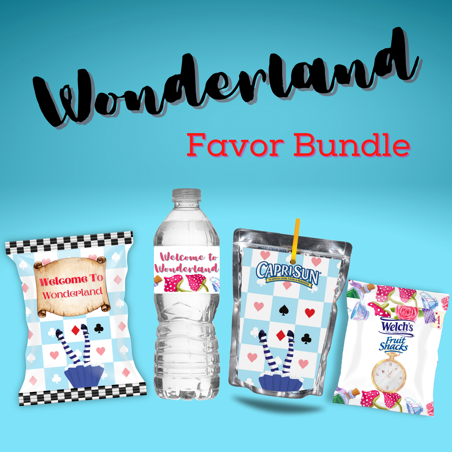 Wonderland DIGITAL Party Favor Bundle
