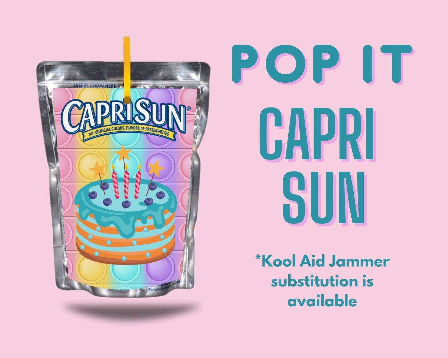 Pop It DIGITAL party favors bundle