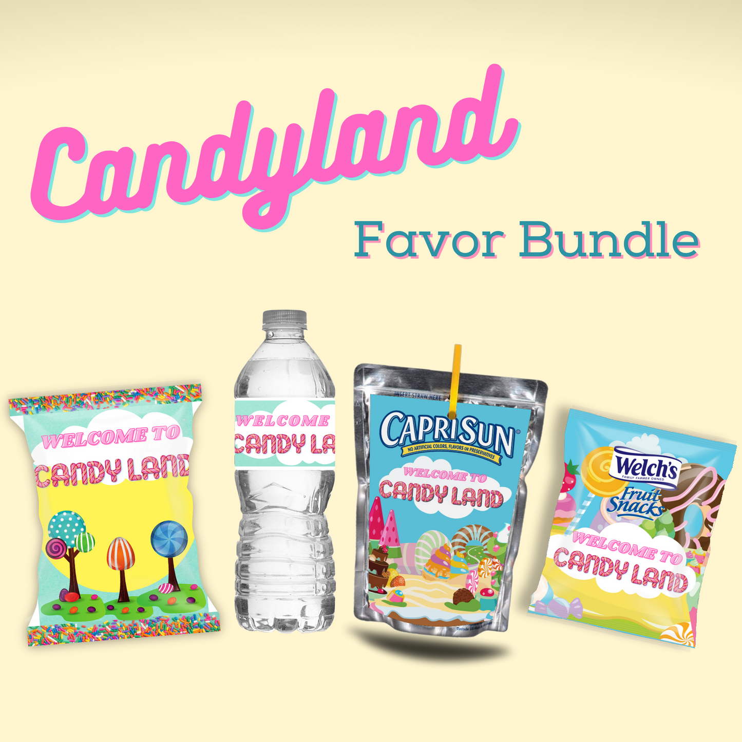 Candyland DIGITAL party favors bundle