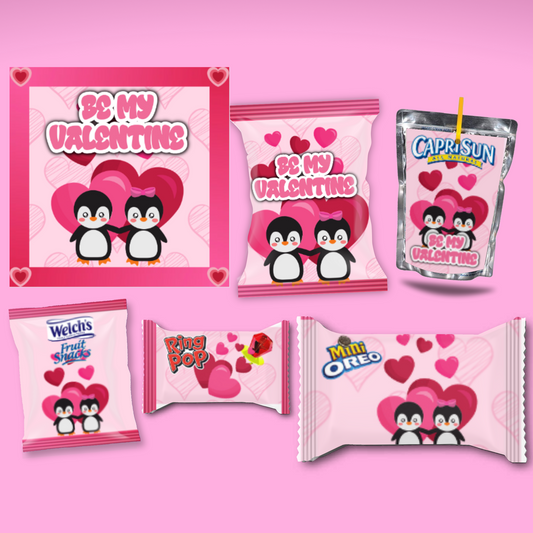 Pink Penguin Valentine Box