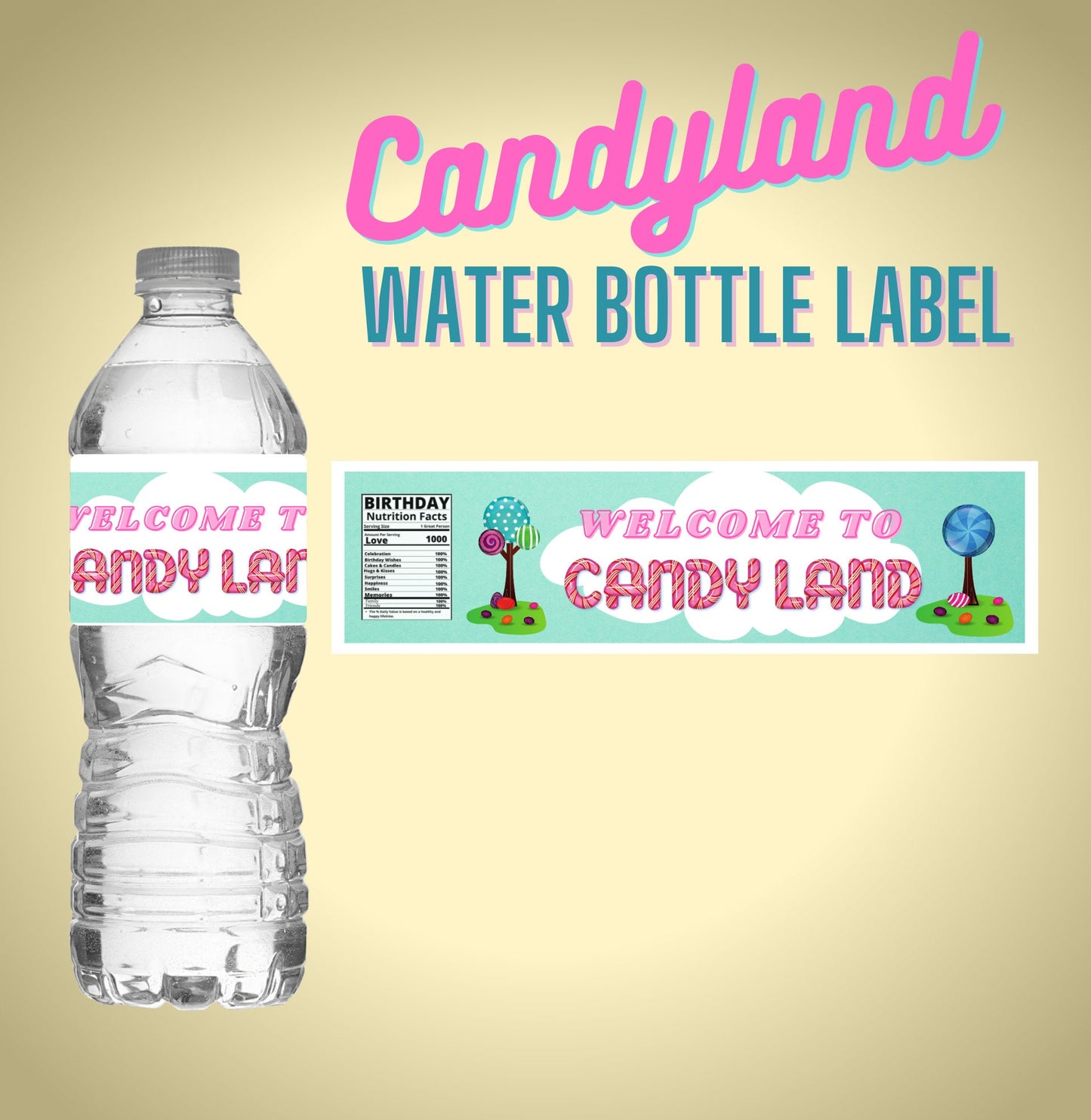 Candyland DIGITAL party favors bundle